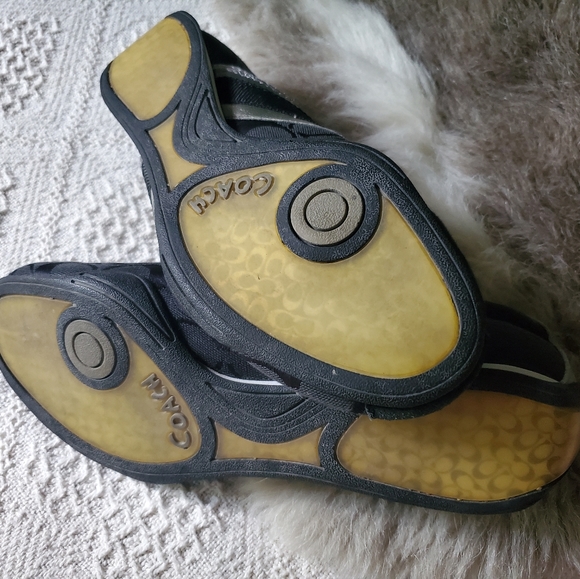 COACH Q582 Jayme Sneakers Shoes Womens Size 9.5M Black Silver Suede. F-119 - Picture 12 of 12